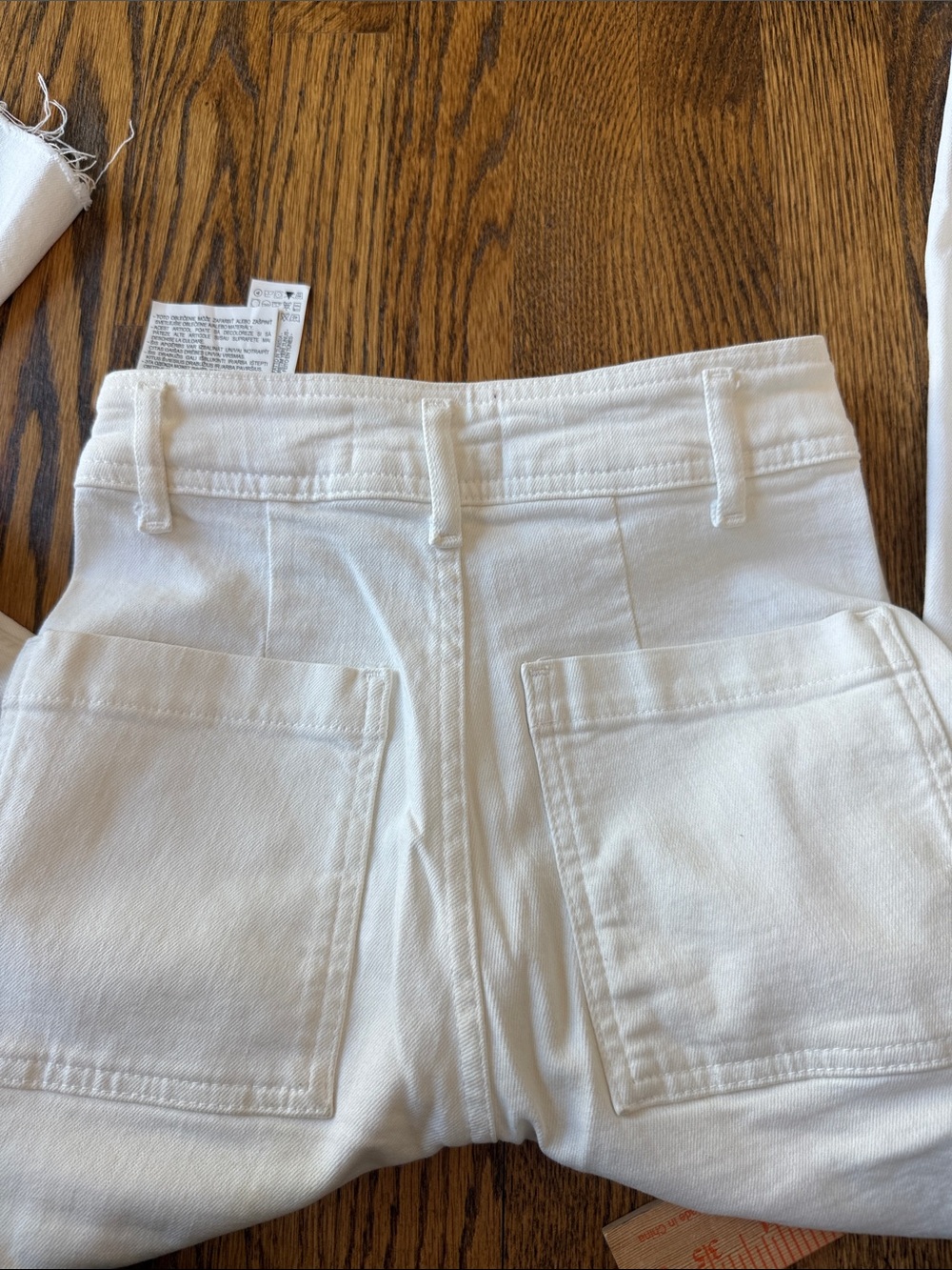 White Wide Leg Flare Jeans - Women - Picture 5 of 5